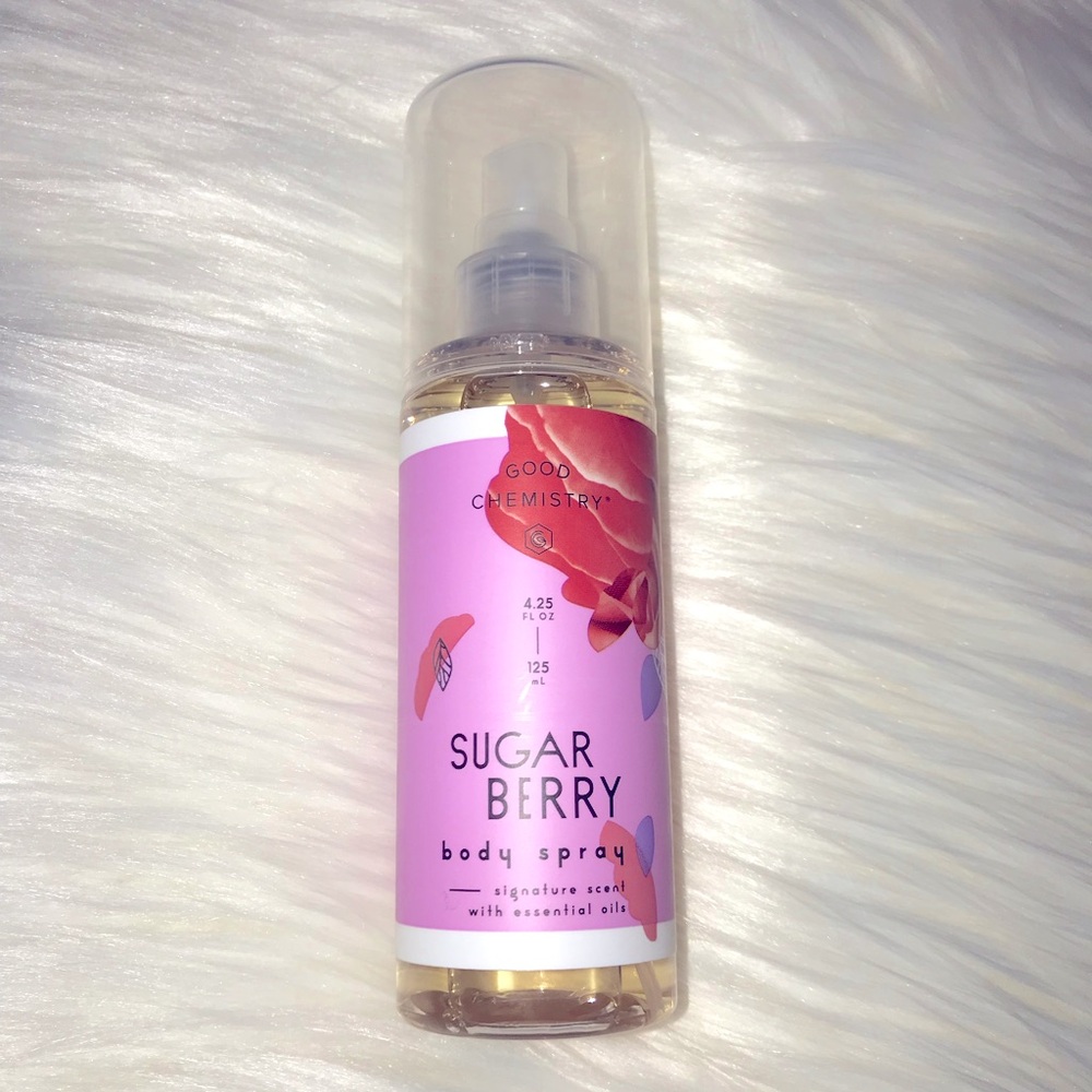 New Good Chemistry Sugar Berry Body Spray 4.25 FL Oz Essential Oils Vegan
